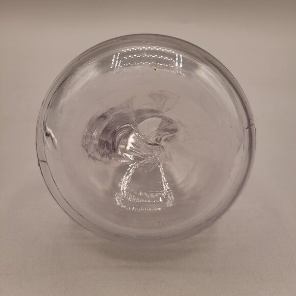 Antique Smooth Clear Pressed Glass Cruet Paneled Neck - Picture 6 of 8